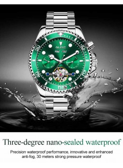 Automatic mechanical watch multi functional green submarine waterproof night light men's Watch